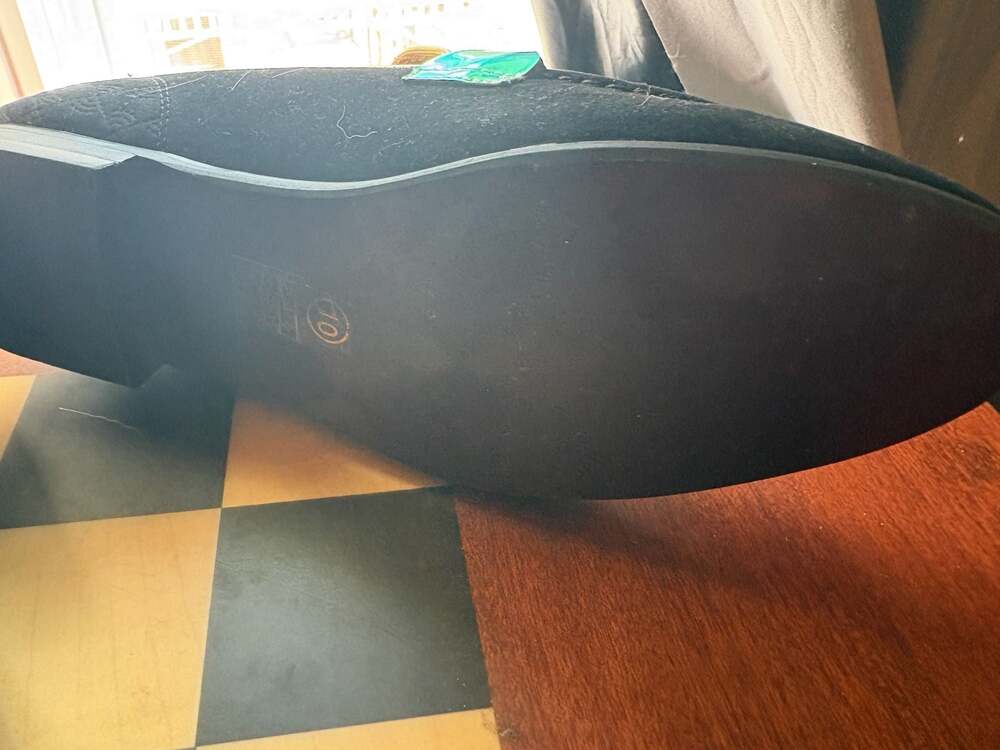 Meijiana Men's Black Quilted Suede-Look Loafers with Iridescent Horsebit Detail - Picture 3 of 5